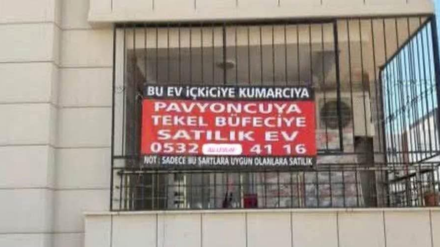 Şanlıurfa’da Satılık Eve Dikkat Çeken Şart Kumarcıya, Pavyoncuya, Tekel Büfeciye Satılıktır
