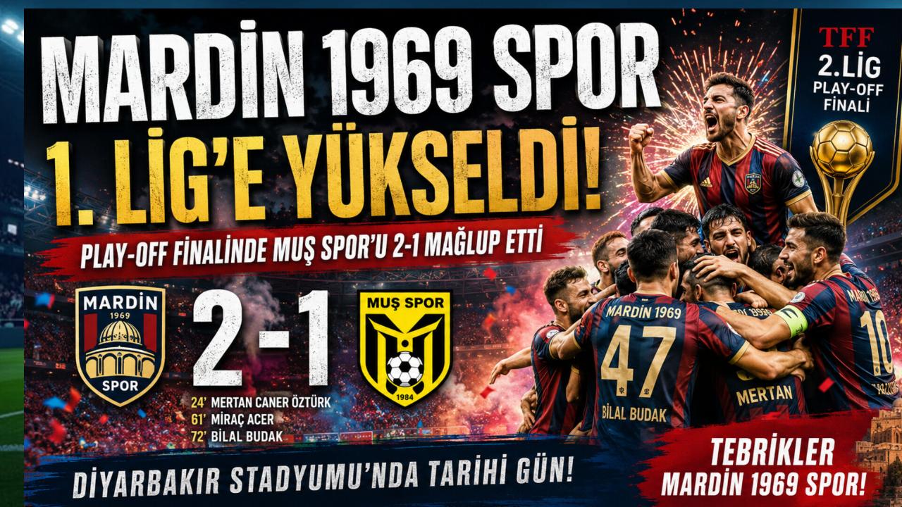 Mardin 1969 Spor Tarih Yazdı! 1. Lig Bileti Diyarbakır’da Geldi
