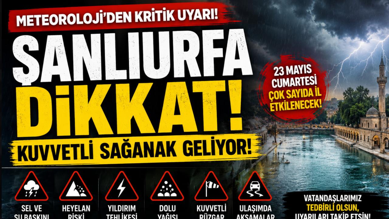 Şanlıurfa İçin Kritik Uyarı: Kuvvetli Sağanak Geliyor!