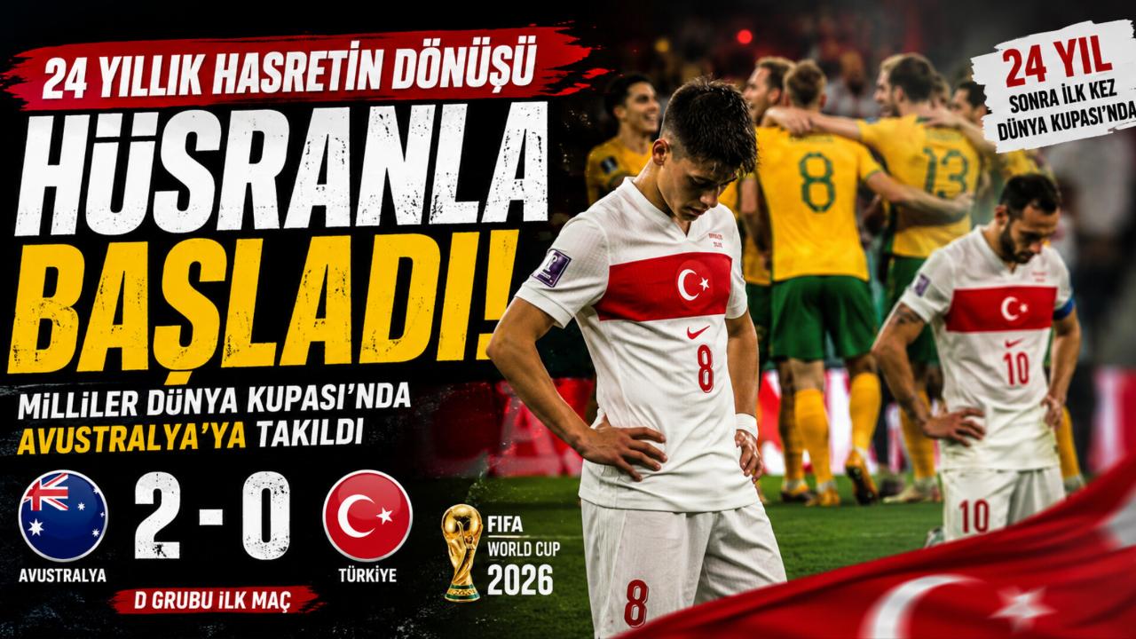 24 Yıllık Hasretin Dönüşü Hüsranla Başladı: Milliler Dünya Kupası'nda Avustralya'ya Takıldı