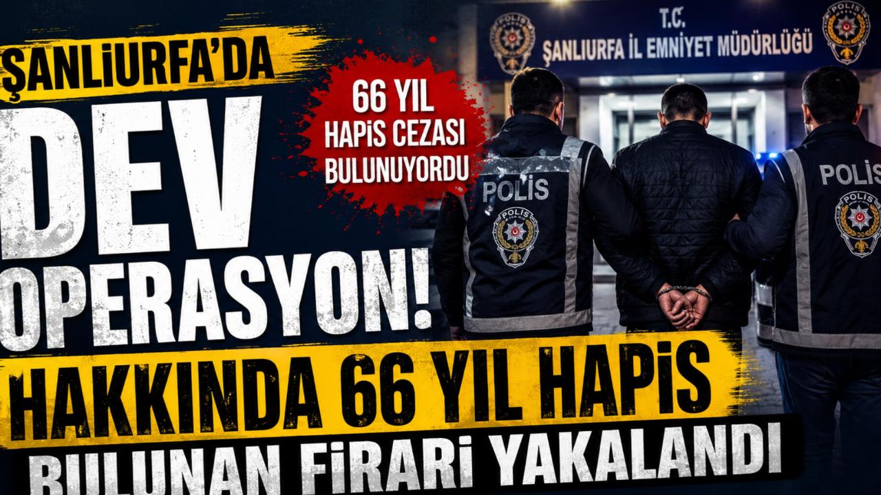 Şanlıurfa'da Dev Operasyon! Hakkında 66 Yıl Hapis Bulunan Firari Yakalandı
